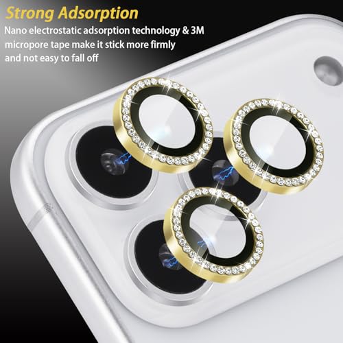 Camera Lens Protector for iPhone 17 Pro/17 Pro Max, Diamond Gold - color: Diamond Gold