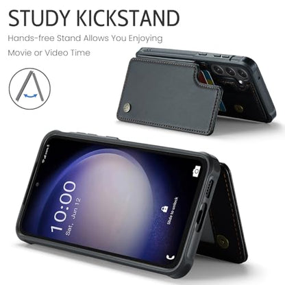 Kowauri for Samsung Galaxy S23 FE Case, PU Leather Wallet Case for Women Men with RFID Blocking Card Holder Slot Magnetic Closure Shockproof Protective Phone Cover for Samsung Galaxy S23 FE,Black - color: Black