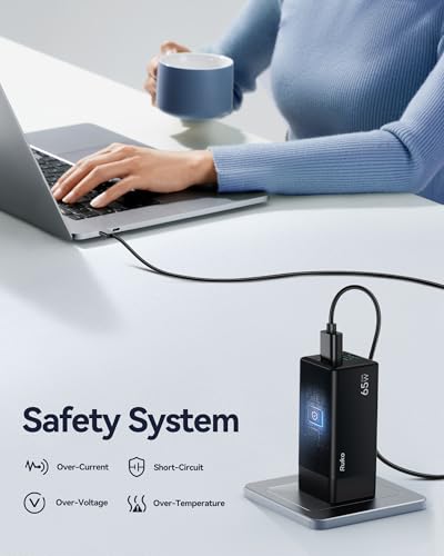 Ruko 65W USB C Travel Charger Kit, 3-Port GaN Fast Charger - size: Travel Charger Kit