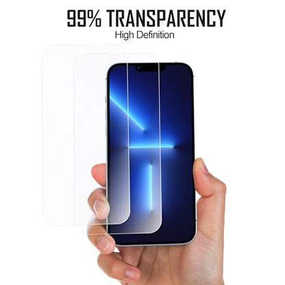 2-Pack Screen Protectors for iPhone 13 Pro Max/14 Plus with Installer - size: iPhone 13 Pro Max/14 Plus