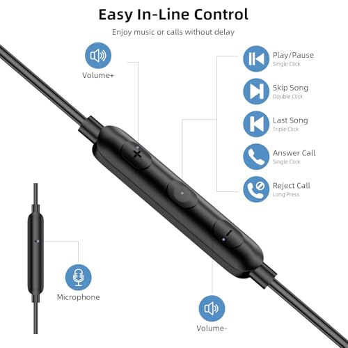 APETOO USB C Wired Earbuds for iPhone 18 Pro 17 16 15 Volume Control Navy - color: Navy