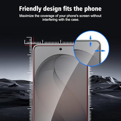 2+2 Pack for Samsung Galaxy S26+/S26 Plus Privacy Screen Protector with Camera Lens Protector, Anti Spy Tempered Glass Protection Film 9H Hardness, Scratch Resistant, Case Friendly