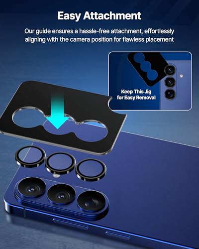 DOME GLASS Whitestone – Compatible with Galaxy S26, Galaxy S26 Plus – Camera Ring Type [Case-Friendly & HD Clarity] Tempered Glass Lens Protector [1 Pack]