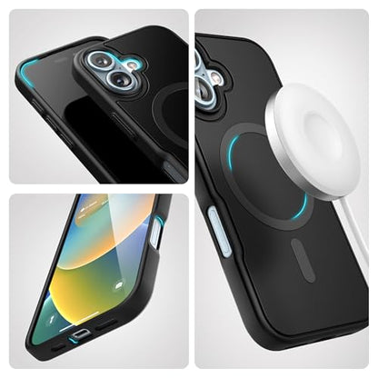 ENCASED Magnetic Card Case for iPhone 16 with Removable Wallet Holder (Compatible with MagSafe) Black - size: iPhone 16