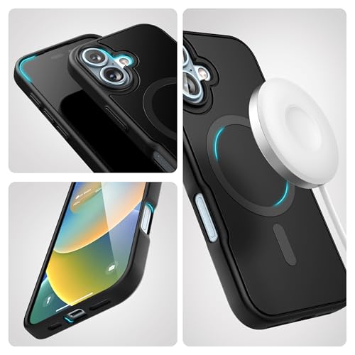ENCASED Magnetic Card Case for iPhone 16 Plus with Removable Wallet Holder (Compatible with MagSafe) Black - size: iPhone 16 Plus