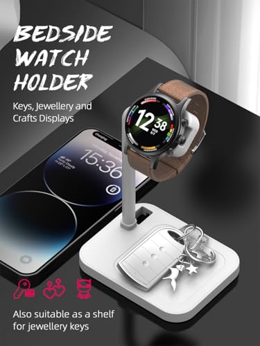 Universal Smart Watch Dock, Adjustable Telescopic Charging Stand - color: White Universal Watch Bracket
