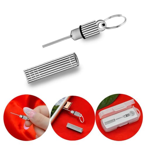 Yuly Eject Card Tray Open Pin Needle Key Tool Card Tray Pin Eject Tool Universal for Cell-Phone Cards Accessories Rolling Tray with Lid Small Portable Stainless Card Eject Removal