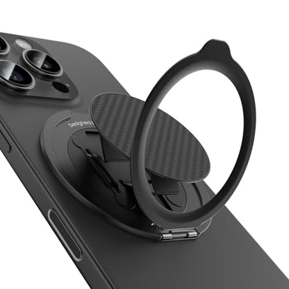 BENKS ArmorPop Magnetic Phone Grip & Stand for MagSafe, 360° Rotation Adjustable Phone Ring Holder for iPhone 17/16/15/14/13/12 Series, Durable Kevlar Design