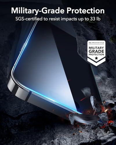ESR 3 Pack for iPhone 14 Pro Privacy Screen Protector, FlawlessFit Tray