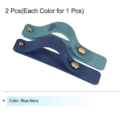 MECCANIXITY 2 Pcs Phone Loop Finger Holder Silicone Phone Strap Grip Holder Cell Phone Grip Stand for Most Smartphones Blue,Navy - color: Blue,Navy