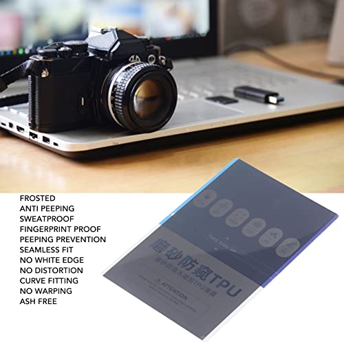 Cellphone Screen Protector Anti Peeping Frosted Hydrogel Film 50 Pcs Set Flexible TPU Anti Fingerprint Anti Sweat for Mobile Phone Watch IOS Earbuds Camera 180x110mm