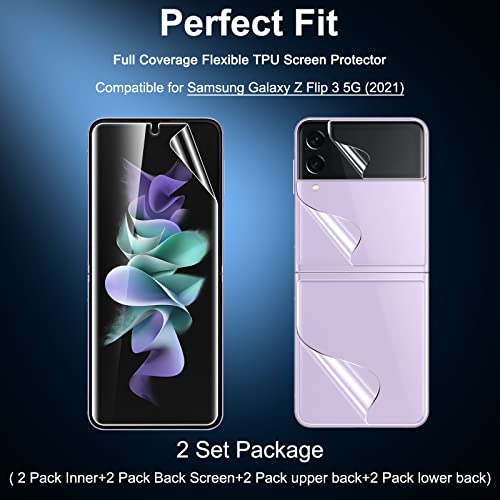 geekboy (2 Set Upgraded) Screen Protector for Samsung Galaxy Z Flip 3 5G
