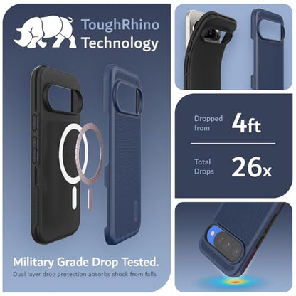 TUDIA MergeGrip [Compatible with Magsafe & Pixelsnap] Cases for Google Pixel 10 / Pixel 10 Pro Case 2025 – [Military Grade Drop Tested] Dual Layer Slim Shockproof Heavy Duty Protection - Indigo Blue - color: Indigo Blue, size: Pixelsnap 10 / 10 Pro