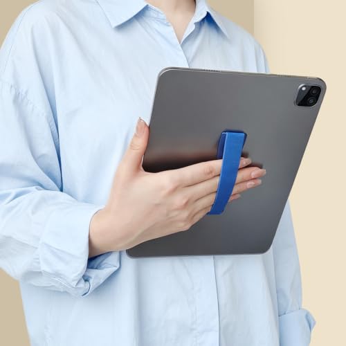 Hand Holder Strap for iPad, Tablet & Large Phone, Handle Grip（Blue） - size: 1 Pack-Blue