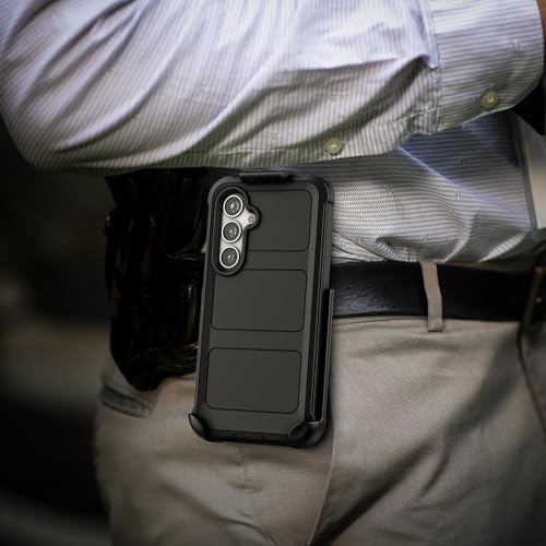 Encased Belt Case for with Samsung Galaxy S24 FE with Screen Protector and Holster Clip, Full Body Rugged Cover (for FE-Model Only) - size: S24 FE