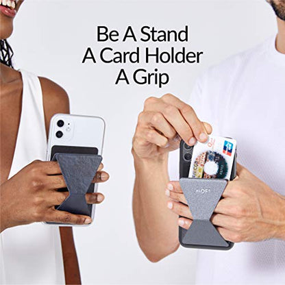 MOFT Adhesive Card Holder for Android, iPhone and Most Smartphones, 2 Viewing Angles, Slim Phone Stand (Starry Grey) - color: Starry Grey