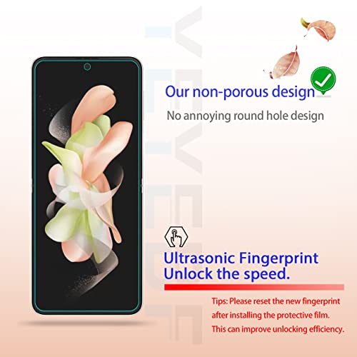 Galaxy Z Flip 4 5G Screen Protector + Camera Lens Protectors, [2+2 Pack] Full Coverage Screen Protector for Galaxy Z Flip 4 [Case-Friendly][Anti-Shatter][3D Glass] - size: Galaxy Z Flip 4 5G