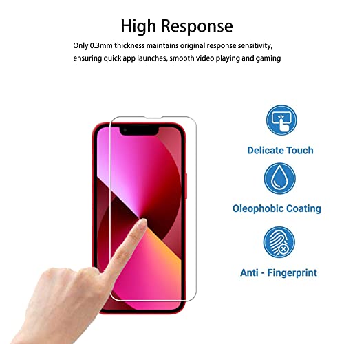 Easy Alignment Frame Designed For iPhone 13 mini Tempered Glass Screen Protector 2-Pack Camera Lens Protector Film 2-Pack