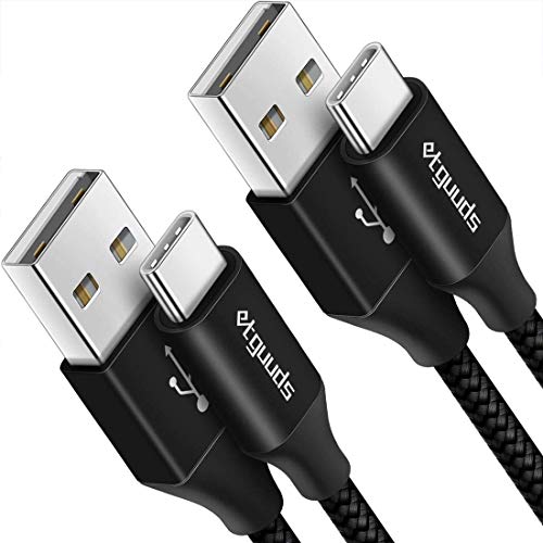 etguuds Long USB A to USB C Cable 15ft, 2-Pack USB to USB C Charging Cable - color: Black