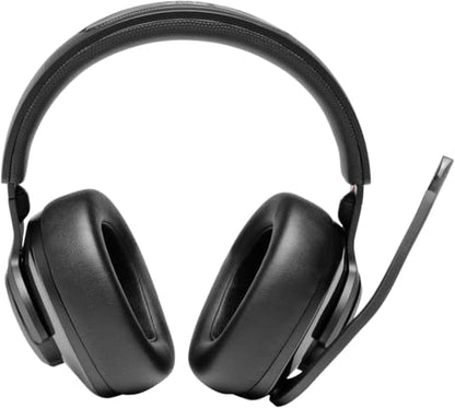 JBL Quantum 400 - Wired over-ear gaming headset with game-chat balance dial, JBL QuantumSURROUND and DTS, Voice focus directional flip-up mic and memory foam ear cushions (Black) - size: One Size