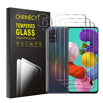 3+2 Pack Screen Protector for Samsung Galaxy A51 4G/5G - size: Galaxy A51 3+2 Pack