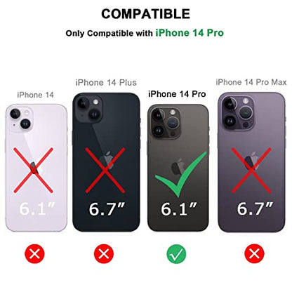 TENDLIN Compatible with iPhone 14 Pro Case Wood Grain with Carbon Fiber Texture Design Leather Hybrid Slim Case Black - color: Black, size: iPhone 14 Pro