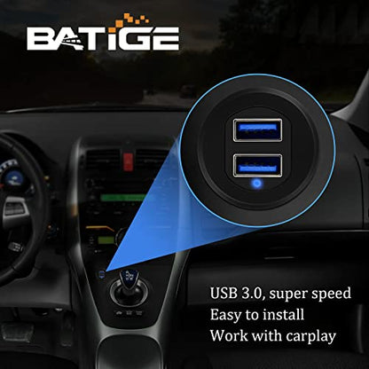 Alloy Shell Dual USB 3.0 Male to Female Car Mount Flush Cable 1ft - style: Dual Port 1ft