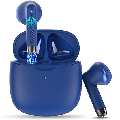 Wireless Earbuds, Bluetooth 5.4 Earbuds Stereo Bass, Bluetooth Headphones - color: dark blue