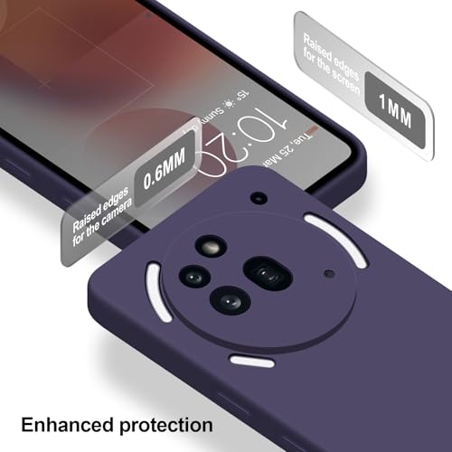 Silicone Case for Nothing Phone 3A Pro, Deep Purple | Soft Silicone Silky Touch Easy Clean, Shockproof Slim Phone Cover, Upgraded Camera Protection, Anti-Scratch Microfiber Lining - color: Deep Purple, size: Nothing Phone 3A Pro