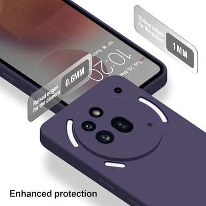 Silicone Case for Nothing Phone 3A Pro, Deep Purple | Soft Silicone Silky Touch Easy Clean, Shockproof Slim Phone Cover, Upgraded Camera Protection, Anti-Scratch Microfiber Lining - color: Deep Purple, size: Nothing Phone 3A Pro