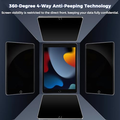 4-Way Magnetic Privacy Screen For iPad 10.2 Inch 9th Gen - color: 360 Magentic Privacy Screen, size: iPad 9th Gen 10.2"