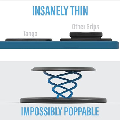 Tango Ultra Thin Grip for MagSafe: One Hand Pop, Stand, 10x Expandable, Space Grade Steel, Removable for Wireless Charging. Half The Thickness, Twice The Pop - Limited Edition: Great Seal of The USA!