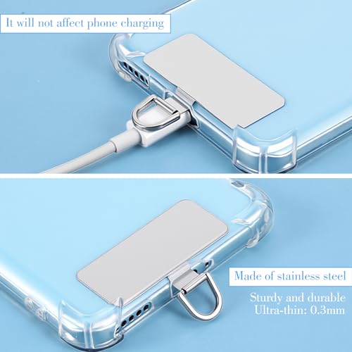 JJUNW 30 Pack Phone Tether Tab for Lanyard Strap, Cellphone Straps Tab