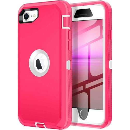 ENTRONIX Case Compatible with iPhone 8/7/SE - Triple-Layer Heavy Duty Protection Pink - color: Pink