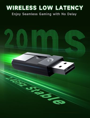 Gvyugke 2.4GHz Wireless Gaming Headsets for PS5, PS4, PC, Black Green - color: Black Green
