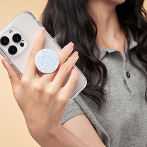 PopSockets Adhesive Phone Grip, Holder- Confetti White - color: Confetti White, style: Adhesive
