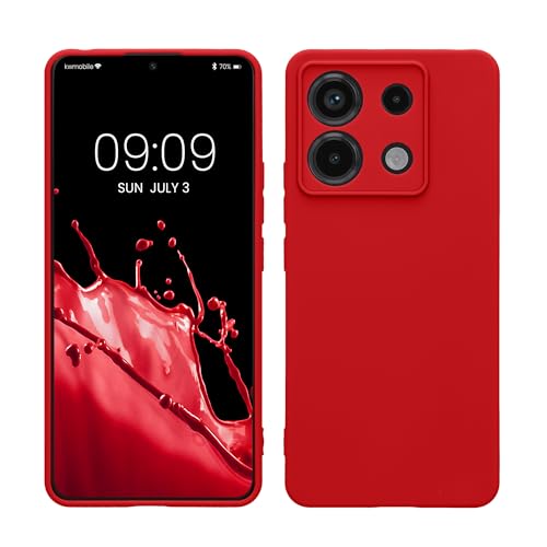 kwmobile Case Compatible with Xiaomi Redmi Note 13 Pro 5G / Poco X6 5G Case - Protective Slim TPU Phone Cover - Soft Matte Finish - Sweet Cherry - color: Sweet Cherry, size: Redmi Note 13 Pro 5G / Poco X6 5G