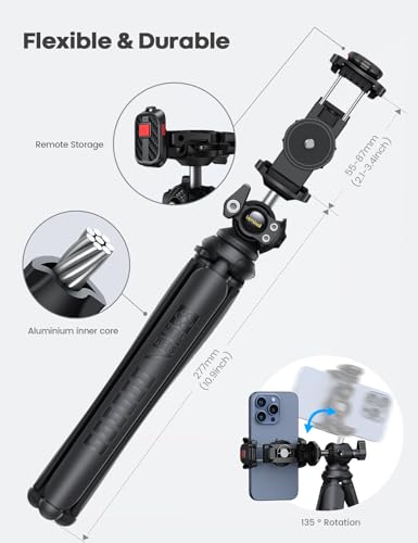 Lamicall Tripod for Camera with Wireless Remote 8-Strand Aluminum Core - style: NEW Upgraded - Silicone for Camera
