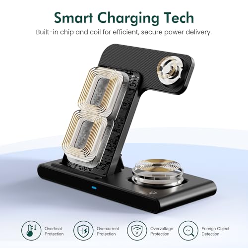 Wireless Charger Fast Charging Station 3 in 1 Charger Stand for Table