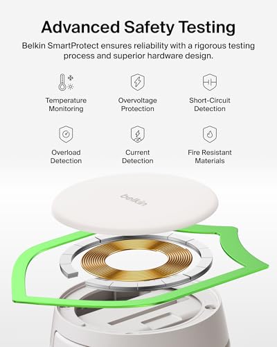 Belkin Qi2.2 25W Wireless 2 in 1 iPhone Charger, Fast Charging for Travel - color: Sand, style: 2 in 1