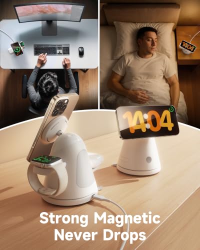4‑in‑1 Wireless Charging Station with Night Light, for Apple & Samsung