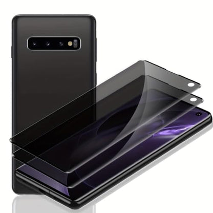 [2 Pack] Galaxy S10 Privacy Screen Protector, 3D Curved Tempered Glass Anti-Spy 9H Hardness Film for Samsung Galaxy S10 6.1”, [Don’t Support Fingerprint Unlock] Scratch Resistant Bubble Free