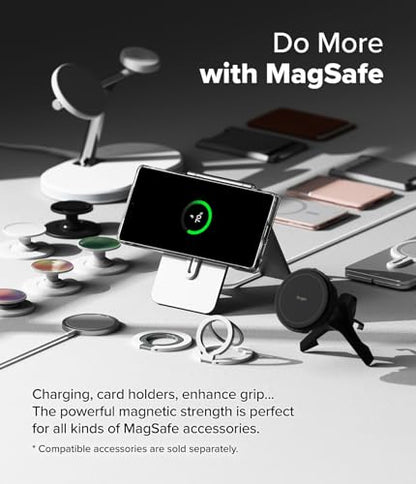 Ringke for Samsung Galaxy S25 Ultra Case [Fusion Magnetic Matte Clear] | Compatible with MagSafe, Oil & Dirt Resistant, Anti-Fingerprint Technology Prevents Oily Smudges, Feels Velvety Soft - size: Galaxy S25 Ultra