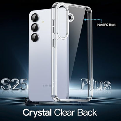 JETech Case for Samsung Galaxy S25 Plus, Anti-Yellowing, Clear | Shockproof Protection, Scratch Resistant Hard PC Back, Durable Transparent TPU Bumper - color: Clear, size: Galaxy S25 Plus