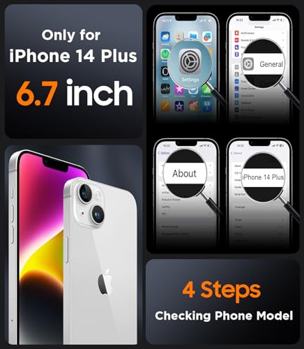 SPIDERCASE Magnetic for iPhone 14 Plus Case,Black - color: Black, size: Iphone 14 Plus 6.7''