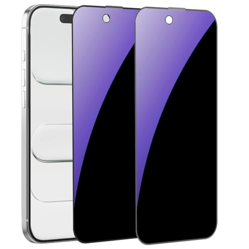 2 Pack Anti-Blue Privacy Tempered Glass for iPhone Air Anti-Spy Screen Protector Anti-Peeping Film 6.5 inch - size: For iPhone Air
