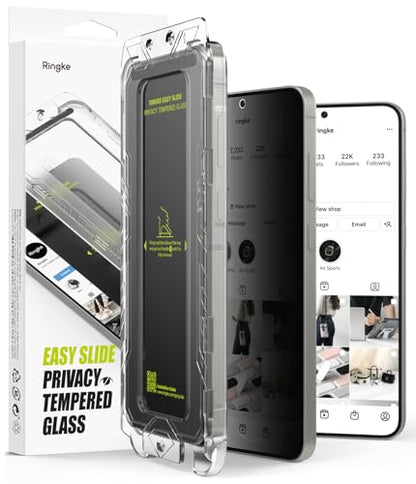 Ringke for Samsung Galaxy S25 / S24 Screen Protector [Easy Slide Privacy] - size: Galaxy S25 / S24