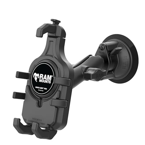 RAM MOUNTS Quick-Grip Pro Phone Mount with Twist-Lock Suction Cup
