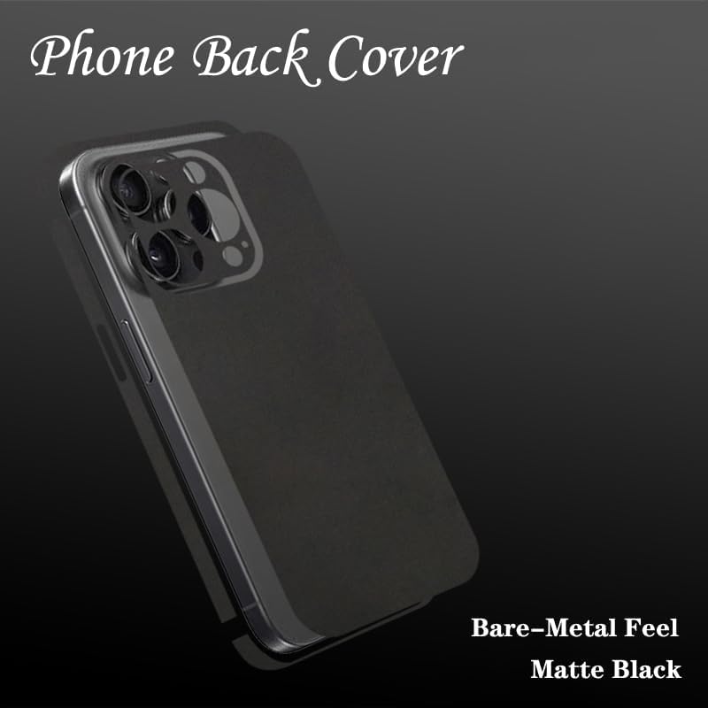 [2 Pack Back Screen Protector for iPhone 17, Not Glass Hydrogel Protector Film Ultra-Thin Full Wrapped Edge Transparent (Matte Black) - color: Matte Black