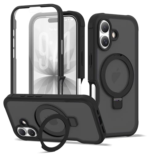Compatible with iPhone 17 Case with Stand 6.3",Black - color: Black, size: Iphone 17